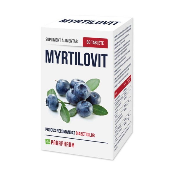 Myrtilovit (pentru diabetici) Parapharm - 60 tablete imagine produs 2021 Parapharm